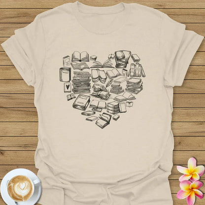 Heart Made With Books T-Shirt
