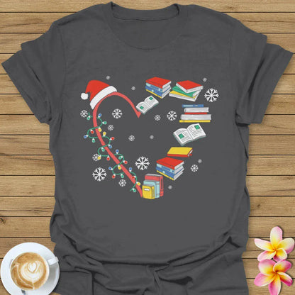 Christmas Book Heart T-Shirt