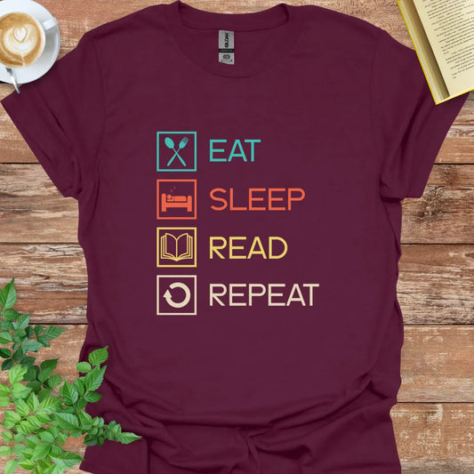 Eat Sleep Read Repeat T-Shirt