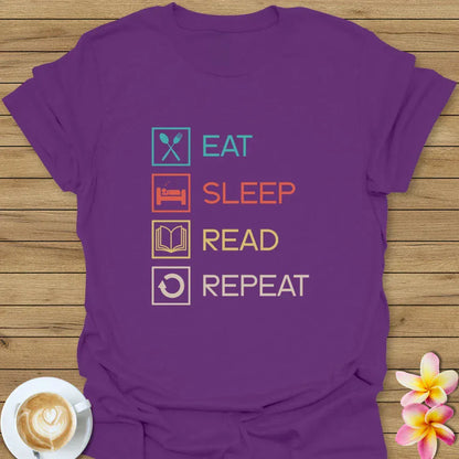 Eat Sleep Read Repeat T-Shirt