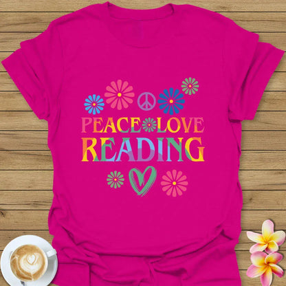 Peace, Love, Reading T-Shirt