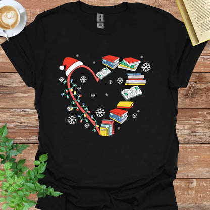 Christmas Book Heart T-Shirt