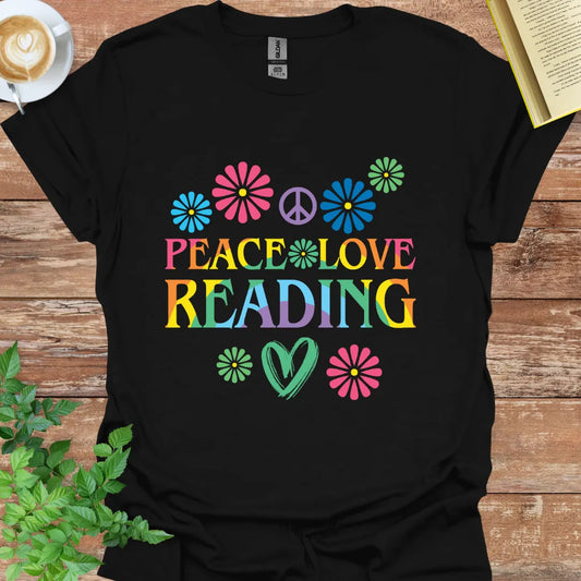 Peace, Love, Reading T-Shirt