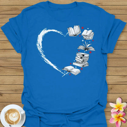 Heart With Books T-Shirt