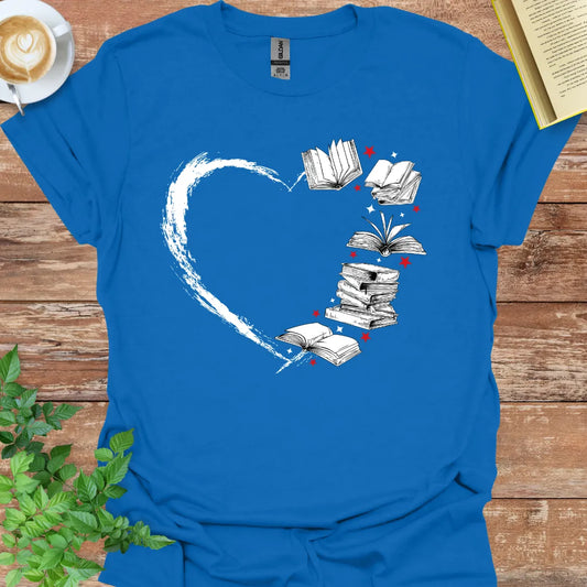 Heart With Books T-Shirt