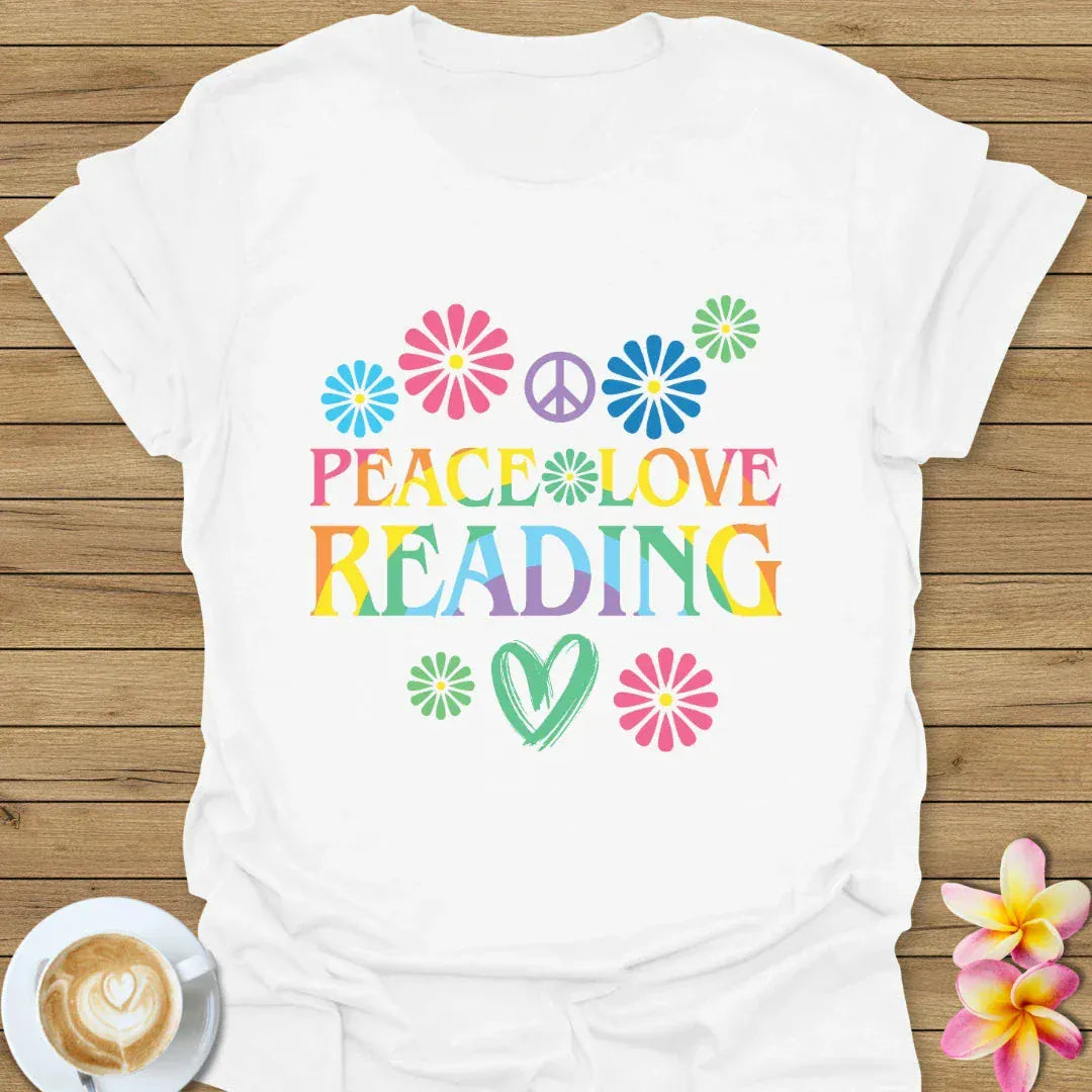 Peace, Love, Reading T-Shirt